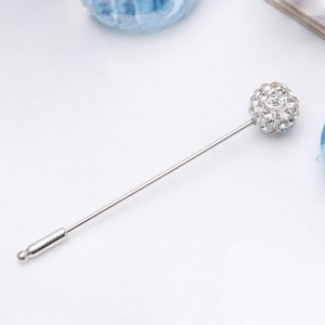 Булавка «Шамбала» классика, 5.5 см, белая в серебре