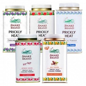 Тайский тальк для тела Snake Brand Prickly Heat Cooling Powder 140 g., Охлаждающая тальк-пудра Тальк для тела освежающий