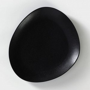 Тарелки Magistro Carbon, 26x23 см, набор 2 шт., фарфор, чёрные