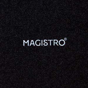 Тарелки Magistro Carbon, 26x23 см, набор 2 шт., фарфор, чёрные