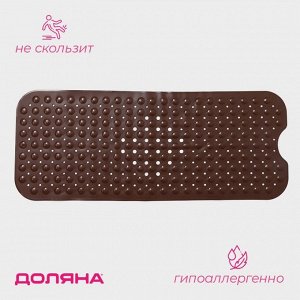Коврик противоскользящий в ванну Доляна «Пузырьки», на присосках, 39x101 см, МИКС