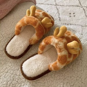 Тапочки домашние, мягкие с открытым носом
