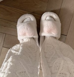 Тапочки домашние с открытым носом