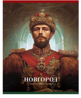 Тетрадь 48л., А5, клетка BG ""Нейросеть. Города России"", матовая ламинация, тиснение фольгой