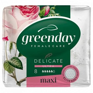 Green Day Женские гигиенические прокладки "Delicate Ultra Maxi Dry" 8 шт