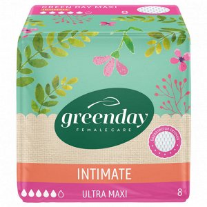 Green Day Женские гигиенические прокладки "Intimate Ultra Maxi Dry" 8 шт
