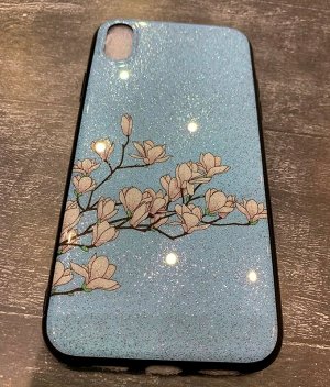 Чехол силикон с рисунком на телефон iphone
