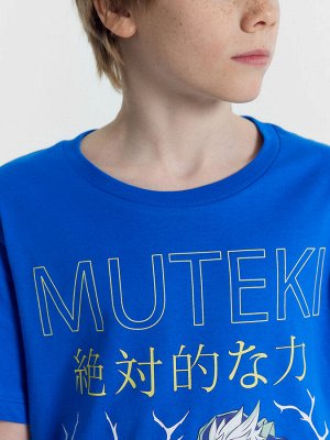Футболка для мальчиков синяя с печатью