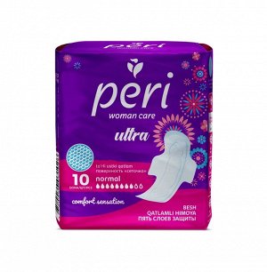 PERI Женские гигиенические прокладки "Ultra Aroma Normal" сетка 10 шт