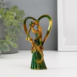 Фигурка полистоун «Влюблённые в сердце», 12x6.8x3.5 см