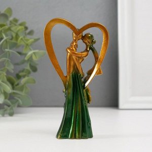 Фигурка полистоун «Влюблённые в сердце», 12x6.8x3.5 см