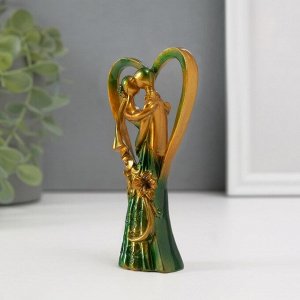 Фигурка полистоун «Влюблённые в сердце», 12x6.8x3.5 см