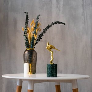 Статуэтка «Птица» мрамор латунь 22 х 9 х 30 см