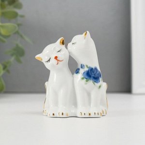 Фигурка керамика «2 киски неженки», 7.5x6 см