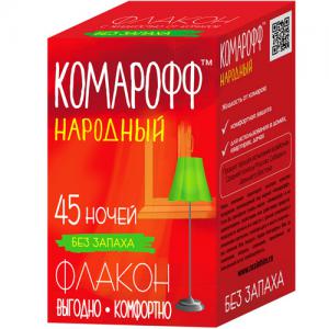 Жидкость Комарофф Народный 45 ночей 30 мл. б/зап.(1/24)