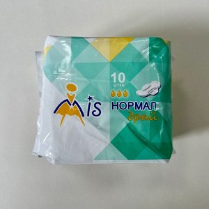Прокладки гигиенические МиС Комфорт Нормал Драй с суперабсорбентом, 3 капли (длина 215мм), 10 штук в индивидуальной упаковке