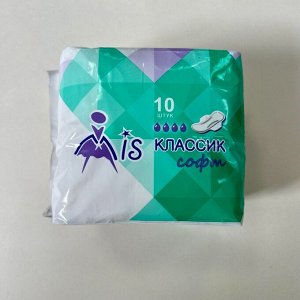 MiS Прокладки Классик Софт с суперабсорбентом 4 капли (215мм), 10 шт