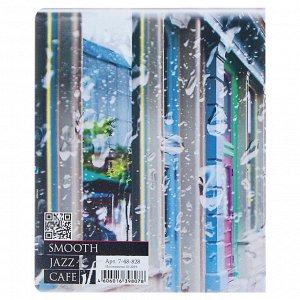 Тетрадь 48л., КЛЕТКА, А5АЛЬТ скоба, фольга, гибридный лак, бумага 70 г/м, JAZZ CAFE, 1 шт, 7-48-828