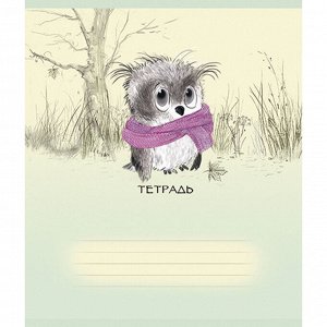 Тетрадь 18л, КЛЕТКА, ПЗБМ конгрев, выборочный лак, Совёнок Филя, 1 шт., 017064