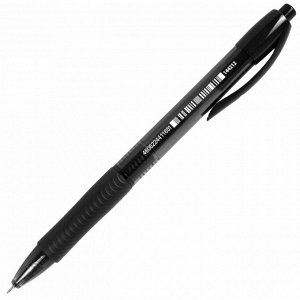 Ручка шариковая автоматическая с грипом, ЧЕРНАЯ, BRAUBERG OFFICE STYLE, 0,7мм, линия 0,35мм, 144212