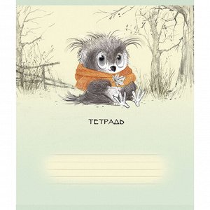 Тетрадь 18л, КЛЕТКА, ПЗБМ конгрев, выборочный лак, Совёнок Филя, 1 шт., 017064