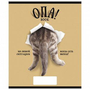 Тетрадь 48л., КЛЕТКА, А5 ПЗБМ скоба, выборочный TWIN лак, "ОПА!", 1 шт, 28664