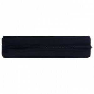 Пенал-косметичка BRAUBERG овальный, полиэстер, Black, 22х9х5 см, 229271