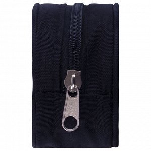Пенал-косметичка BRAUBERG овальный, полиэстер, Black, 22х9х5 см, 229271