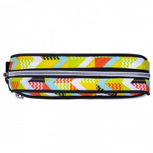 Пенал-косметичка BRAUBERG с ручкой, карман из сетки, полиэстер, Citrus, 20х6х9 см, 229274