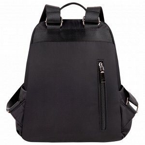 Рюкзак BRAUBERG PODIUM женский, карман-антивор, нейлон, черный, 32х26х15 см, 270815
