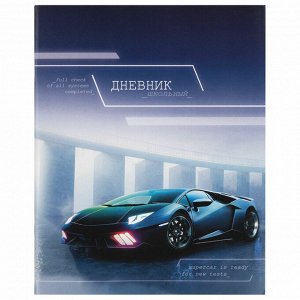 Дневник школьный 1-11 класс 40л, на скобе, ПИФАГОР, обложка картон, Авто, 106815