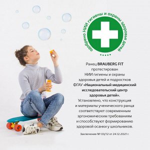 Ранец (портфель школьный) BRAUBERG FIT, 2 отделения, Playing kitty, 3D панель, 38х27х14 см, 270615