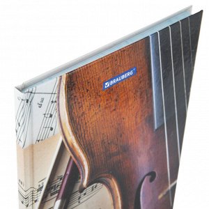 Дневник для музыкальной школы 48л твердый, BRAUBERG, выборочный лак, Симфония, 103601