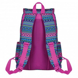 Рюкзак BRAUBERG TRACE универсалаьный, с клапаном, узоры, Ornament, 34х25,5х12,5 см, 226359