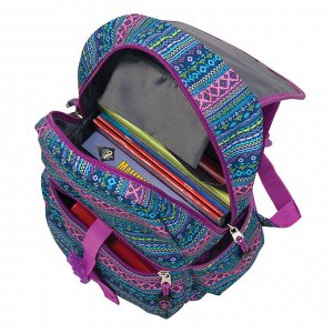 Рюкзак BRAUBERG TRACE универсалаьный, с клапаном, узоры, Ornament, 34х25,5х12,5 см, 226359