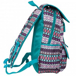 Рюкзак BRAUBERG TRACE универсальный, с клапаном, узоры, Rhombus, 34х25,5х12,5 см, 226358