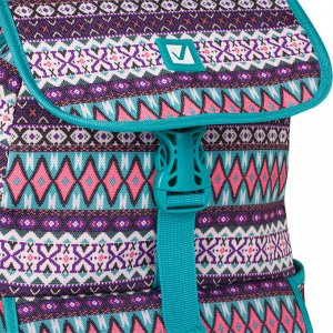 Рюкзак BRAUBERG TRACE универсальный, с клапаном, узоры, Rhombus, 34х25,5х12,5 см, 226358