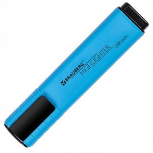 Текстовыделитель BRAUBERG "ORIGINAL NEON", ГОЛУБОЙ, линия 1-5 мм, 152214
