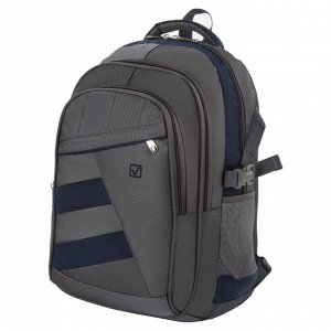 Рюкзак BRAUBERG URBAN универсальный, 2 отделения, MainStream 2, серо-синий, 45х32х19 см, 224446 (уцененный товар)