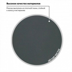 Рюкзак BRAUBERG URBAN универсальный, 2 отделения, MainStream 2, серо-синий, 45х32х19 см, 224446 (уцененный товар)