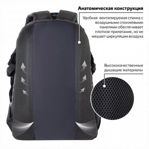 Рюкзак BRAUBERG URBAN универсальный, 2 отделения, MainStream 2, серо-синий, 45х32х19 см, 224446 (уцененный товар)