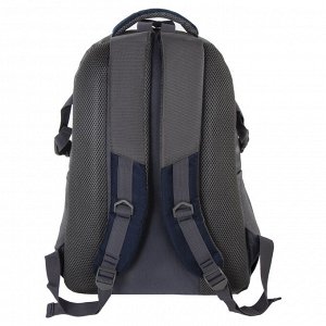 Рюкзак BRAUBERG URBAN универсальный, 2 отделения, MainStream 2, серо-синий, 45х32х19 см, 224446 (уцененный товар)