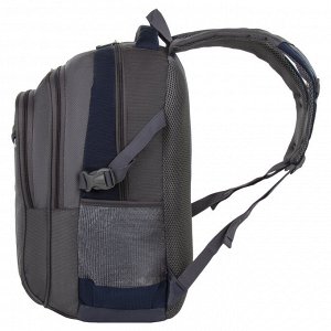 Рюкзак BRAUBERG URBAN универсальный, 2 отделения, MainStream 2, серо-синий, 45х32х19 см, 224446 (уцененный товар)