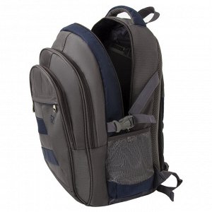 Рюкзак BRAUBERG URBAN универсальный, 2 отделения, MainStream 2, серо-синий, 45х32х19 см, 224446 (уцененный товар)