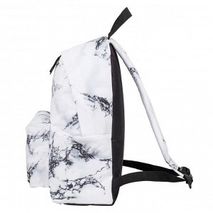 Рюкзак BRAUBERG СИТИ-ФОРМАТ универсальный, White marble, бело-черный, 41х32х14 см, 229886