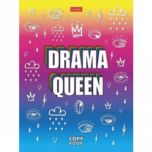 Тетрадь 48л., КЛЕТКА, А5HATBER скоба, обложка картон, CrazyColor, 1 шт,48Т5В1