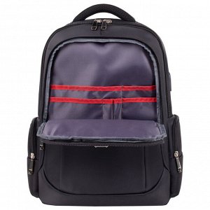 Рюкзак BRAUBERG FUNCTIONAL с отделением для ноутбука, 2 отд., USB-порт, Leader, 45х32х17 см, 270799