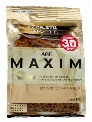 AGF MAXIM GOLD BLEND, Кофе растворимый, 60 гр, м/у (12)