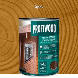 Антисептик алкидный тонирующий для дерева 2 в 1 PROFIWOOD цвет орех 2,1 кг