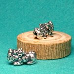 Бусина ПИЯО 5*18 мм, 1шт, (покрытие серебро)